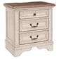 Signature Design by Ashley Realyn 3 Drawer Nightstand in Chipped White and Brown, , large