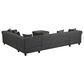 Morden Fort 4-Piece Left Facing U-Shaped Sectional with Sofa Chaise and Ottoman in Gray, , large