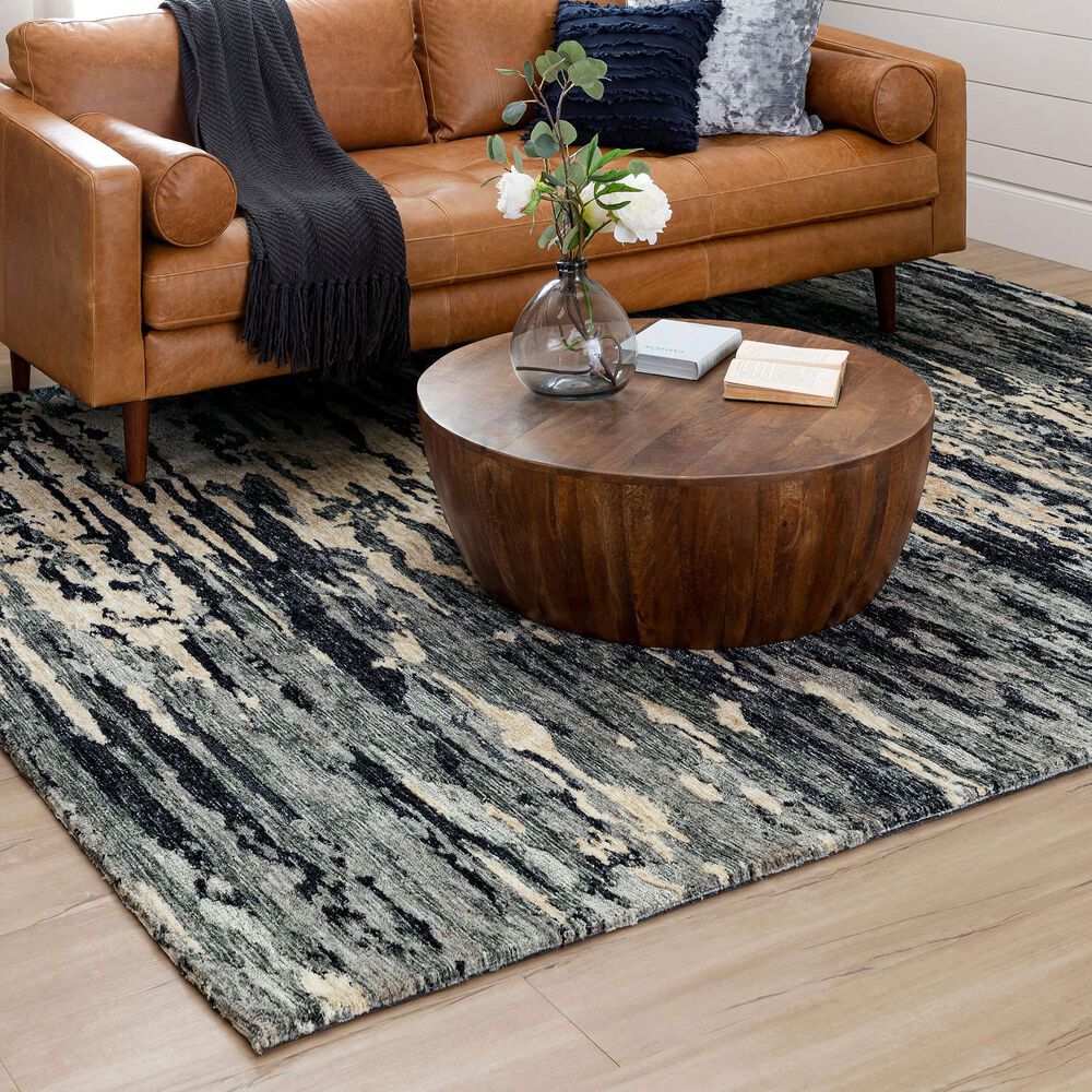 Drew and Jonathan Home Bowen Huron 8&#39; x 10&#39; Charcoal Area Rug, , large