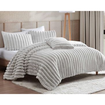 Hallmart Collectibles Ethan 4-Piece King Comforter Set in Gray, , large