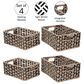 Timberlake Nesting Wicker Basket in Black and Natural (Set of 4), , large