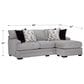 Moore Furniture Cleo 2-Piece Sofa with Reversable Chaise in Pebble Grey, , large