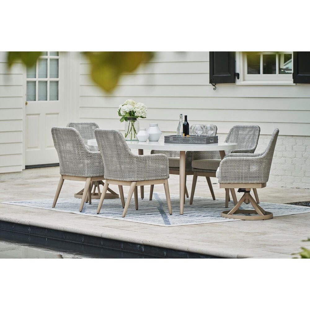 Signature Design by Ashley Seton Creek Patio Dining Arm Chair in Gray &#40;Set of 2&#41;, , large
