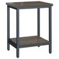Golden Wave Furniture Lennon End Table in Black and Warm Brown, , large