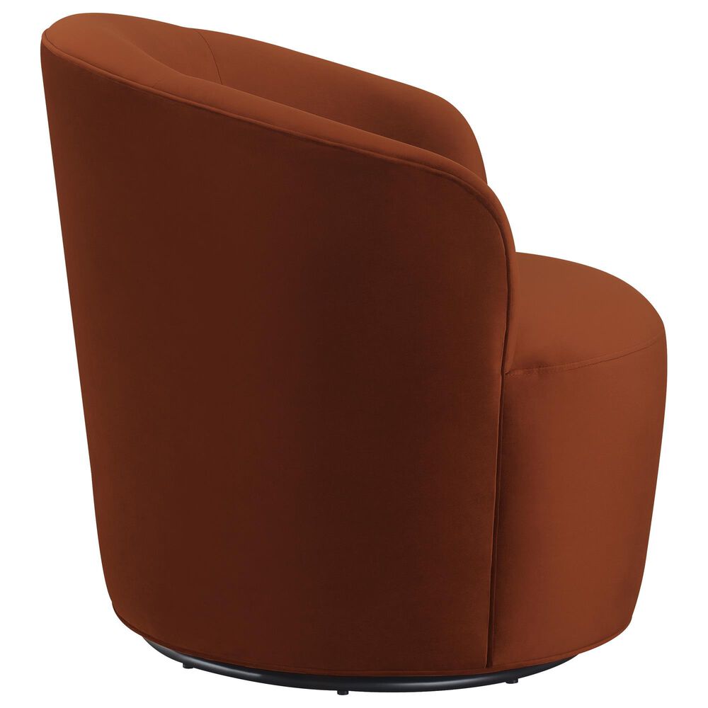 37B Joyce Swivel Accent Chair in Orange, , large