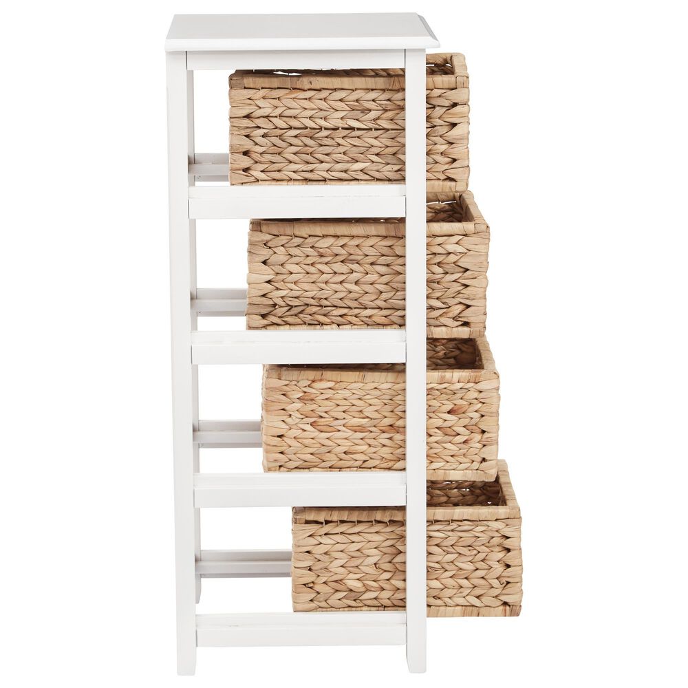 OSP Designs Seabrook Three-Tier Storage Unit - White