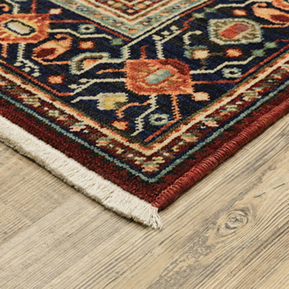 Oriental Weavers Lilihan Medallion 5503M 2&#39; x 6&#39; Red and Blue Scatter Area Rug, , large