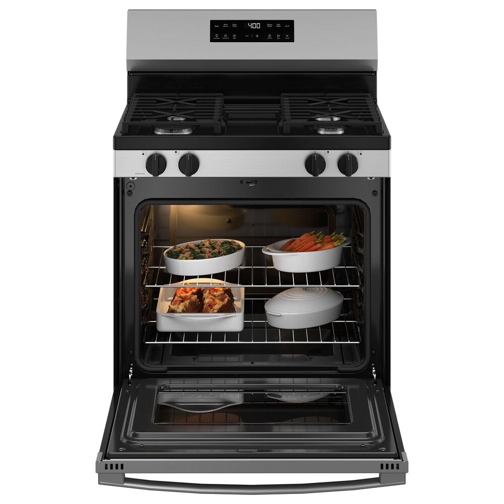 GE 3-Piece Kitchen Package with 30&quot; Gas Range and 1.6 Cu. Ft. Microwave Oven in Stainless Steel, , large