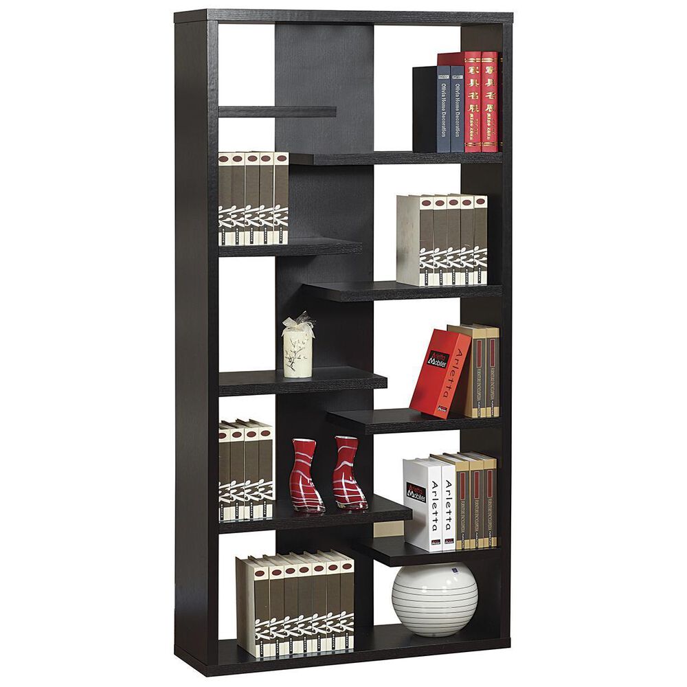 Living Essentials Display Cabinet with 9 Shelves in Black, , large