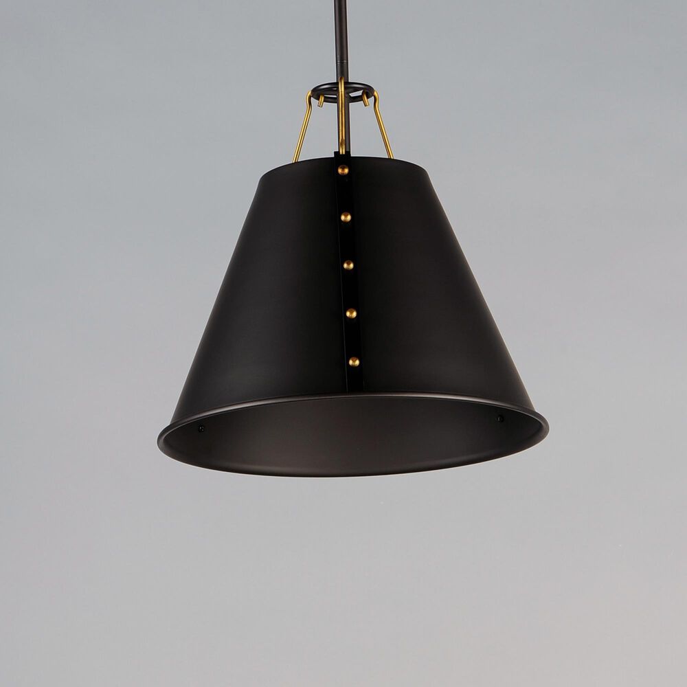 Maxim Lighting Trestle 1-Light Pendant in Oil Rubbed Bronze and Antique Brass, , large