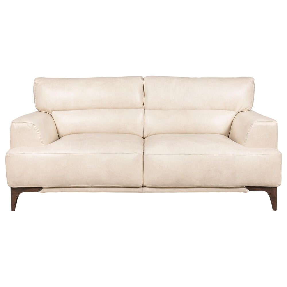 Softline Leather Stationary Loveseat in Havana Ivory, , large