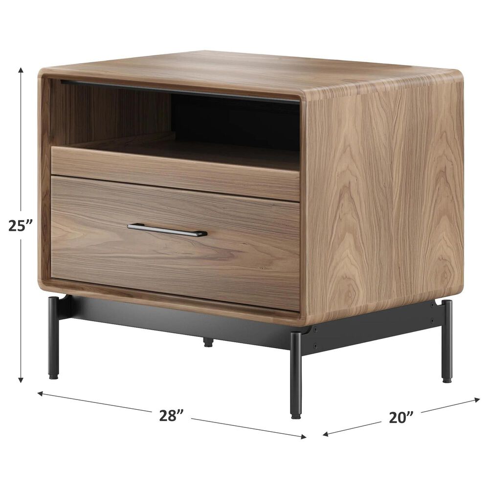 BDI LINQ 28&quot; Nightstand in Natural Walnut, , large