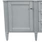 James Martin Brittany 60" Double Bathroom Vanity in Urban Gray with 3 cm Ethereal Noctis Quartz Top, , large
