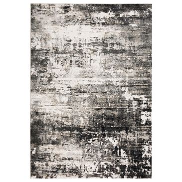 RIZZY Calabria Abstract 6"7" x 9"6" Neutral and Black Area Rug, , large