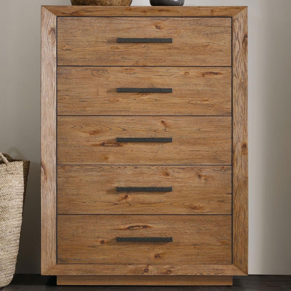 Hooker Furniture Big Sky 40&quot; 5-Drawer Chest in Vintage Natural, , large