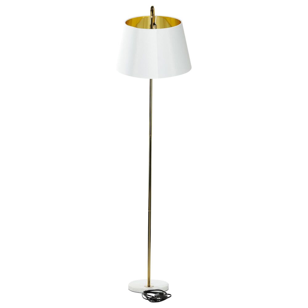 Maple and Jade Modern Floor Lamp in Gold and White, , large