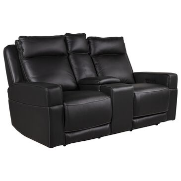 Italiano Furniture Valley Power Reclining Loveseat in Black, , large