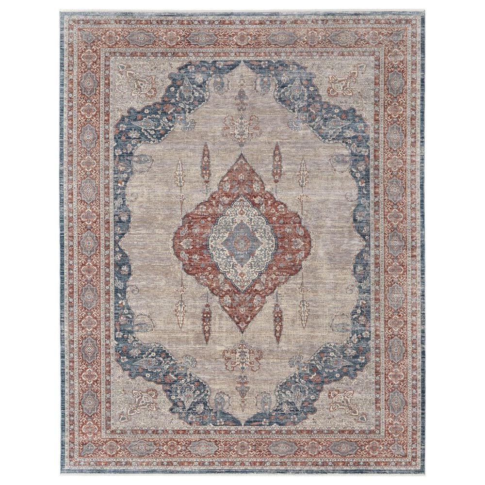 Feizy Rugs Marquette 4" x 5"3" Gray and Multicolor Area Rug, , large