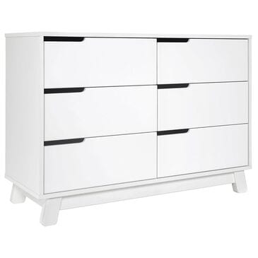 Babyletto Hudson 6 Drawer Double Dresser in White, , large