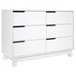 Babyletto Hudson 6 Drawer Double Dresser in White, , large