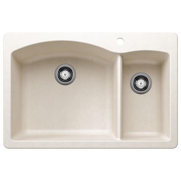 Blanco Diamond 1-1/2 Double Bowl Dual Mount Kitchen Sink in Soft White, , large