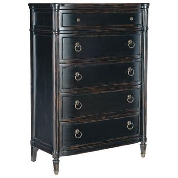 Hooker Furniture Charleston 5-Drawer Chest in Black Cherry, , large