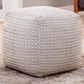 Steve Silver Hakim Pouf in Ivory, , large