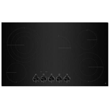 Jenn-Air Oblivian Glass 36" Electric Radiant Cooktop with Black Knobs, , large