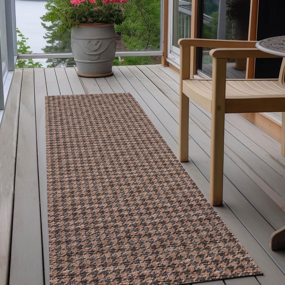 Dalyn Rug Company Hinton 2&#39;3&quot; x 7&#39;6&quot; Chocolate Indoor/Outdoor Runner, , large