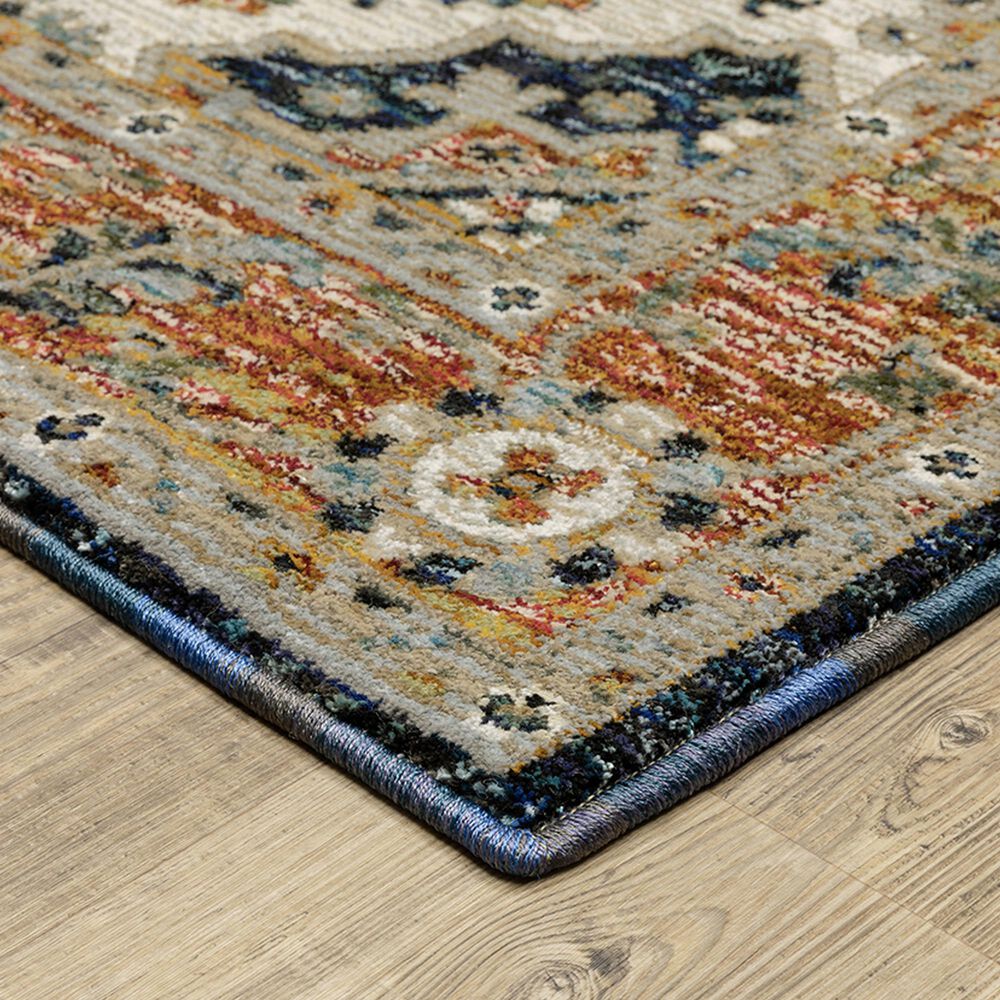 Oriental Weavers Andorra 8&#39;6&quot; x 11&#39;7&quot; Blue and Orange Area Rug, , large