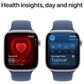 Apple Watch Series 10 GPS 46mm Silver Aluminum Case with Denim Sport Band - S/M (Pre-Order), , large