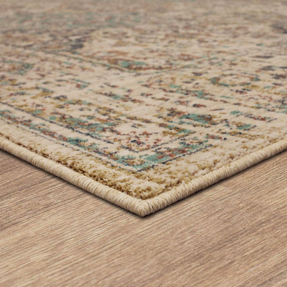 Karastan Estate Hartwell 5&#39;3&quot; x 7&#39;10&quot; Beige, Blue, Green, Grey and Coral Area Rug, , large