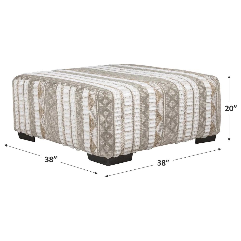 Albany Furniture Bend Cocktail Ottoman in Beige, , large