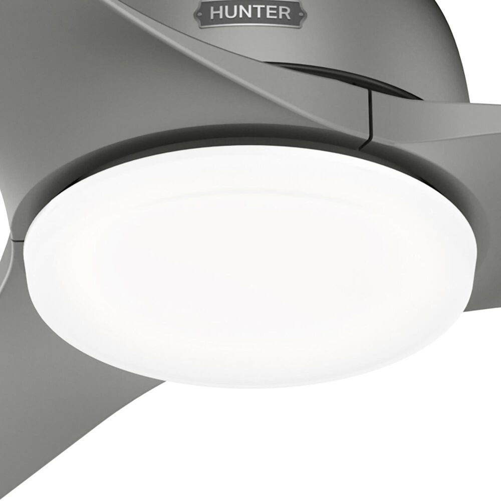 Hunter Gallegos 52&quot; Outdoor Ceiling Fan with Light in Matte Silver, , large