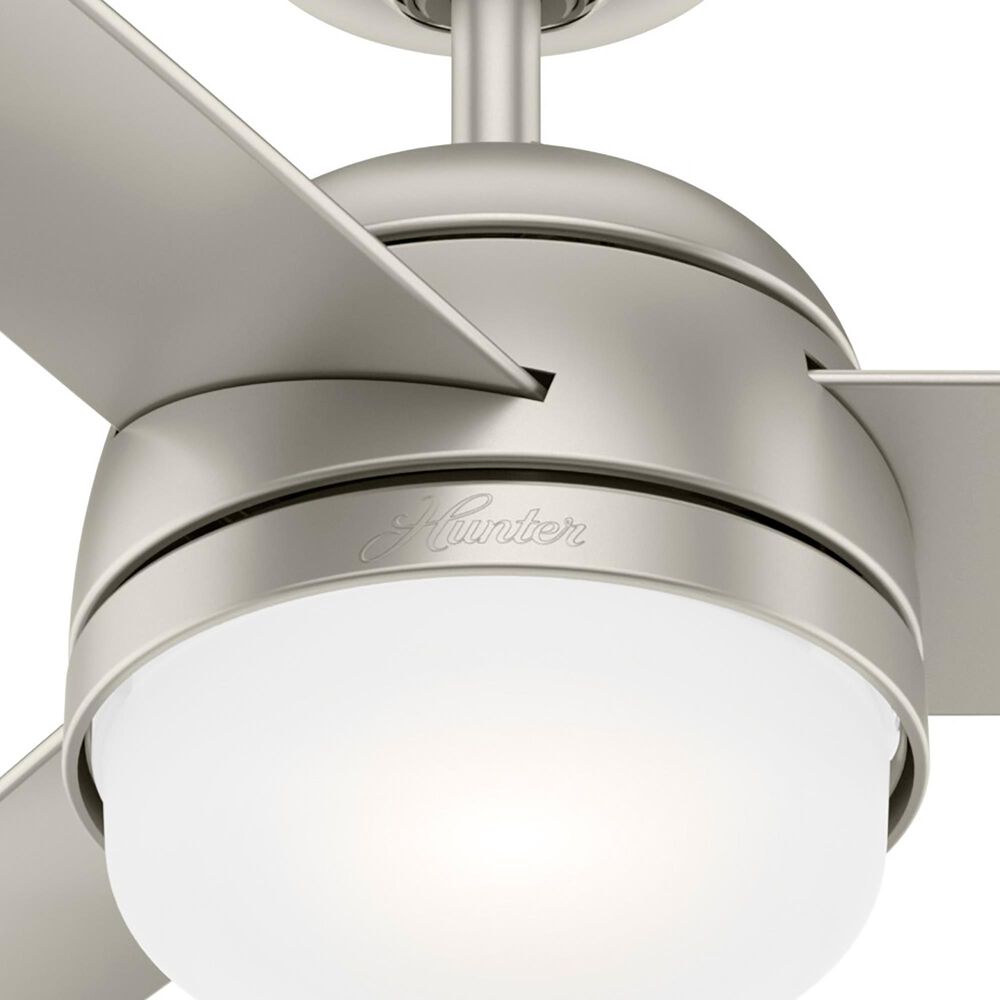 Hunter Midtown 48&quot; Ceiling Fan with LED Lights in Matte Nickel, , large