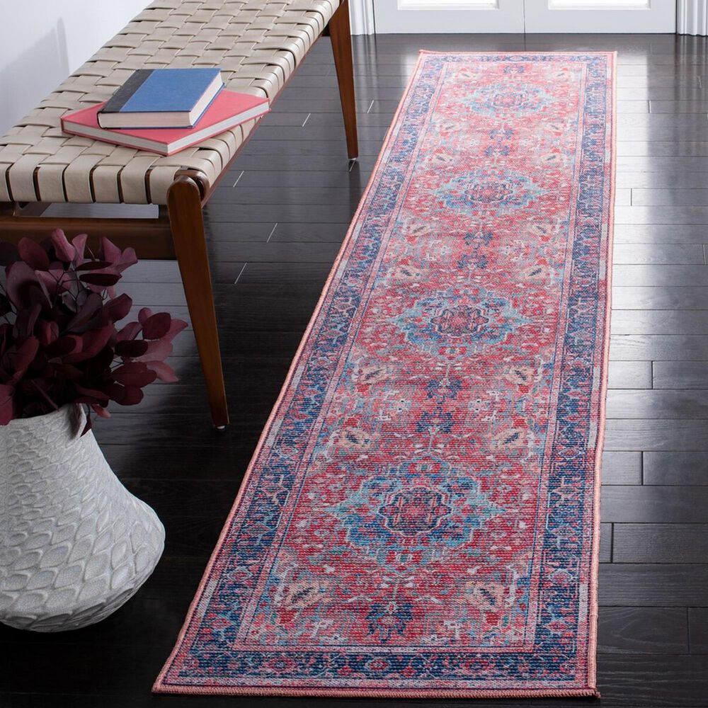 Safavieh Serapi SEP518 2&#39; x 9&#39; Navy and Red Runner, , large