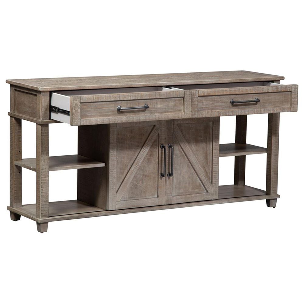 Belle Furnishings Parkland Falls Sofa Table in Weathered Taupe, , large