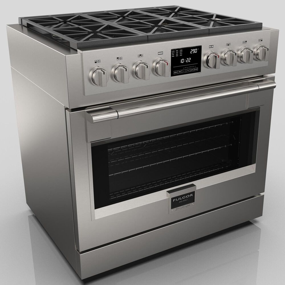 Fulgor Milano Sofia 5.7 Cu. Ft. 36&quot; Professional Dual Fuel Range in Stainless Steel, , large