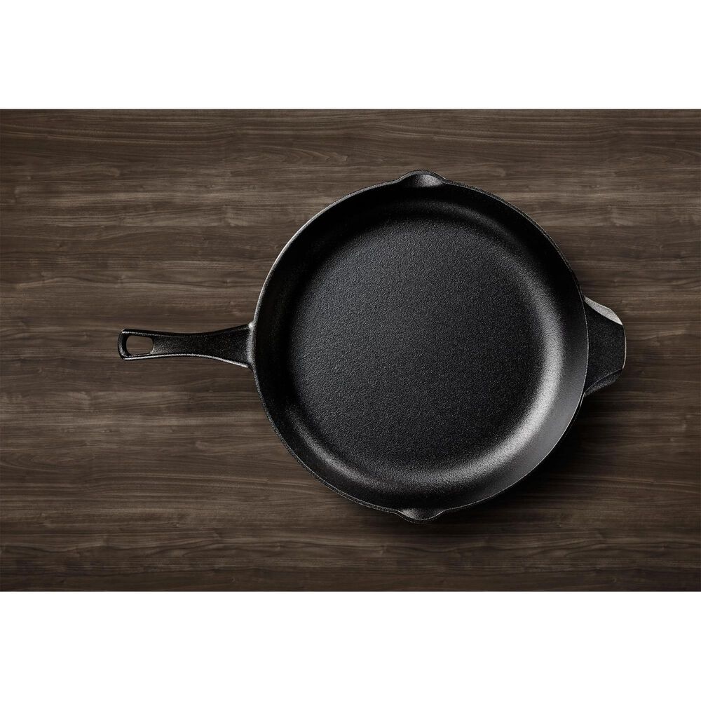 Calphalon Cast Iron Skillet, Pre-Seasoned Cookware with Large