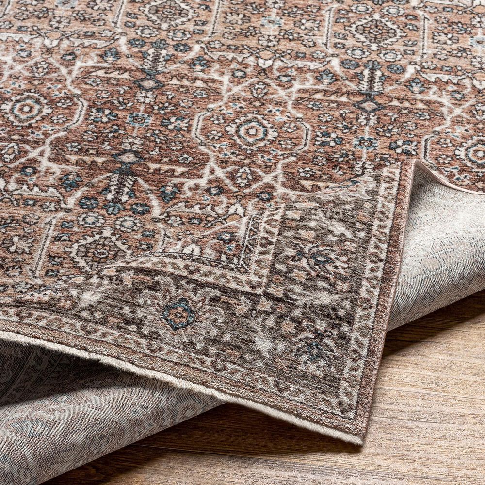 Surya Carlisle Oriental 3&#39;11&quot; x 5&#39;11&quot; Dusty Pink, Medium Brown, Light Gray, Pale Blue, Brown and Cream Area Rug, , large