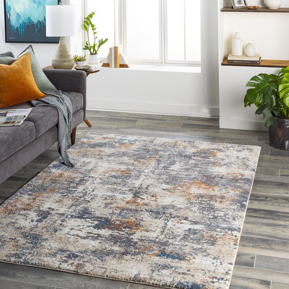 Surya Tuscany TUS-2325 8&#39;10&quot; x 12&#39;1&quot; Gray, Blue and Camel Area Rug, , large