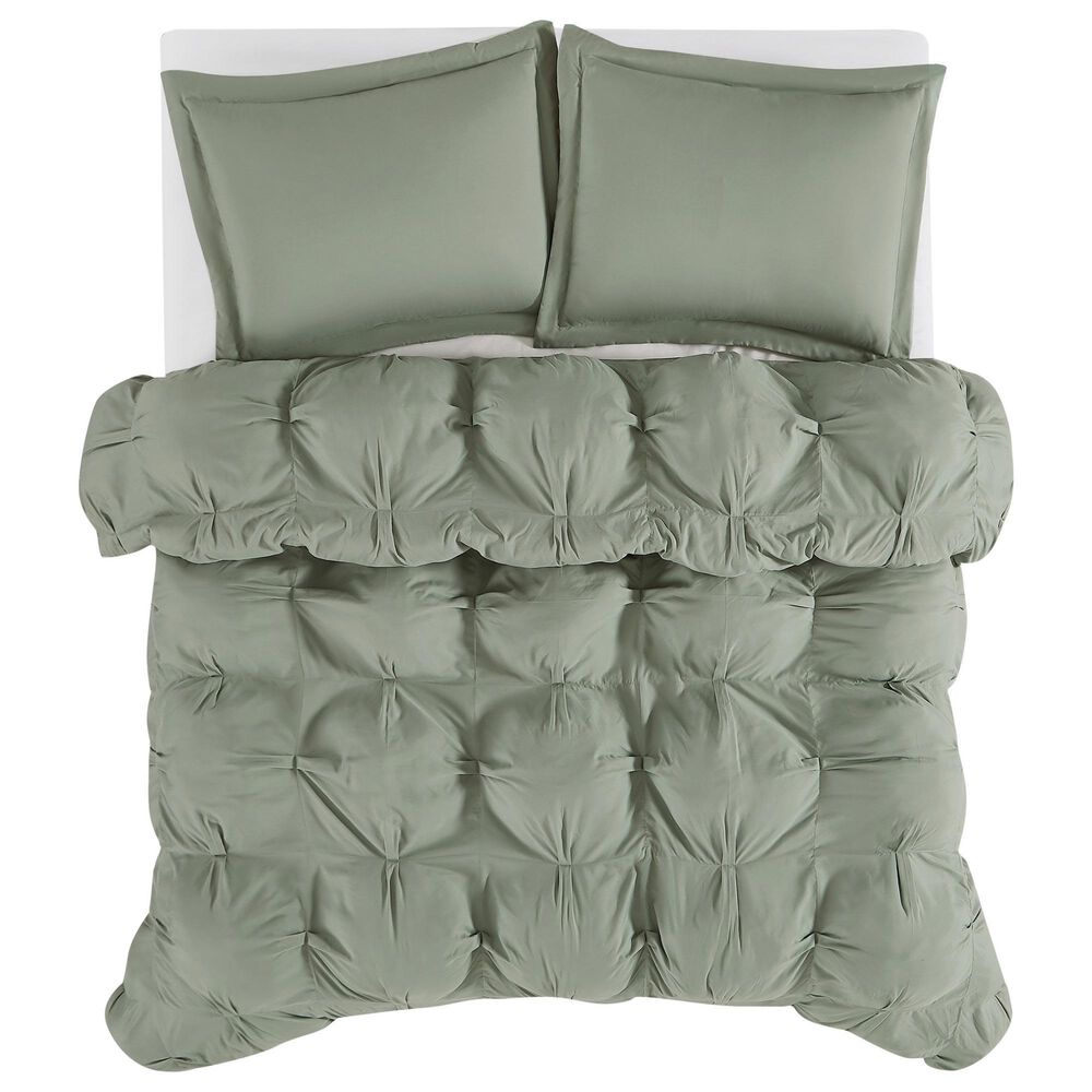 Pem America Cloud Puffer 3-Piece Full/Queen Comforter Set in Green, , large