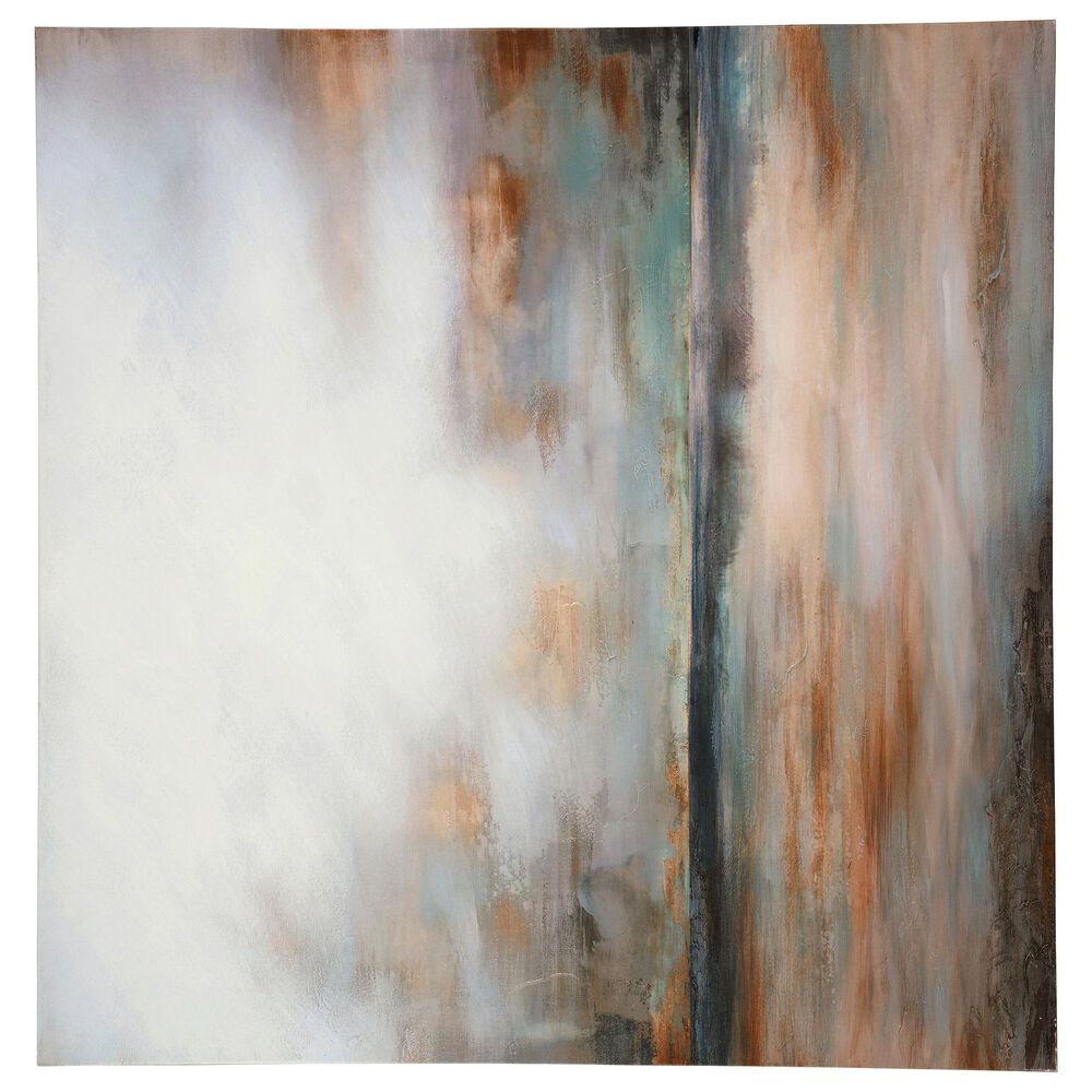 Signature Design by Ashley Weatheridge 35.63&quot; x 35.38&quot; Wall Art in Orange and Gray, , large