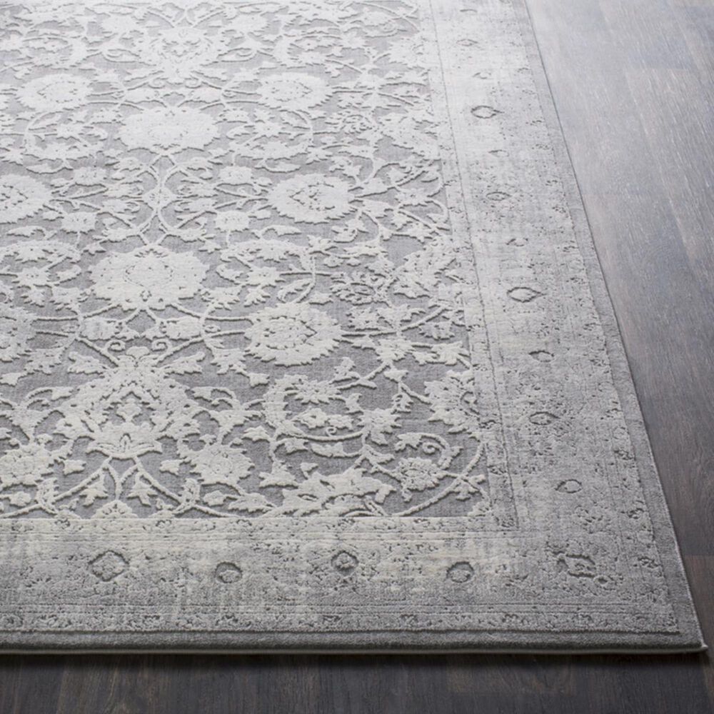 Surya Tibetan TBT-2309 2&#39;7&quot; x 7&#39;6&quot; Gray, Ivory and Taupe Runner, , large