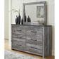 Signature Design by Ashley Bronyan 6-Drawer Dresser and Mirror in Dark Gray, , large