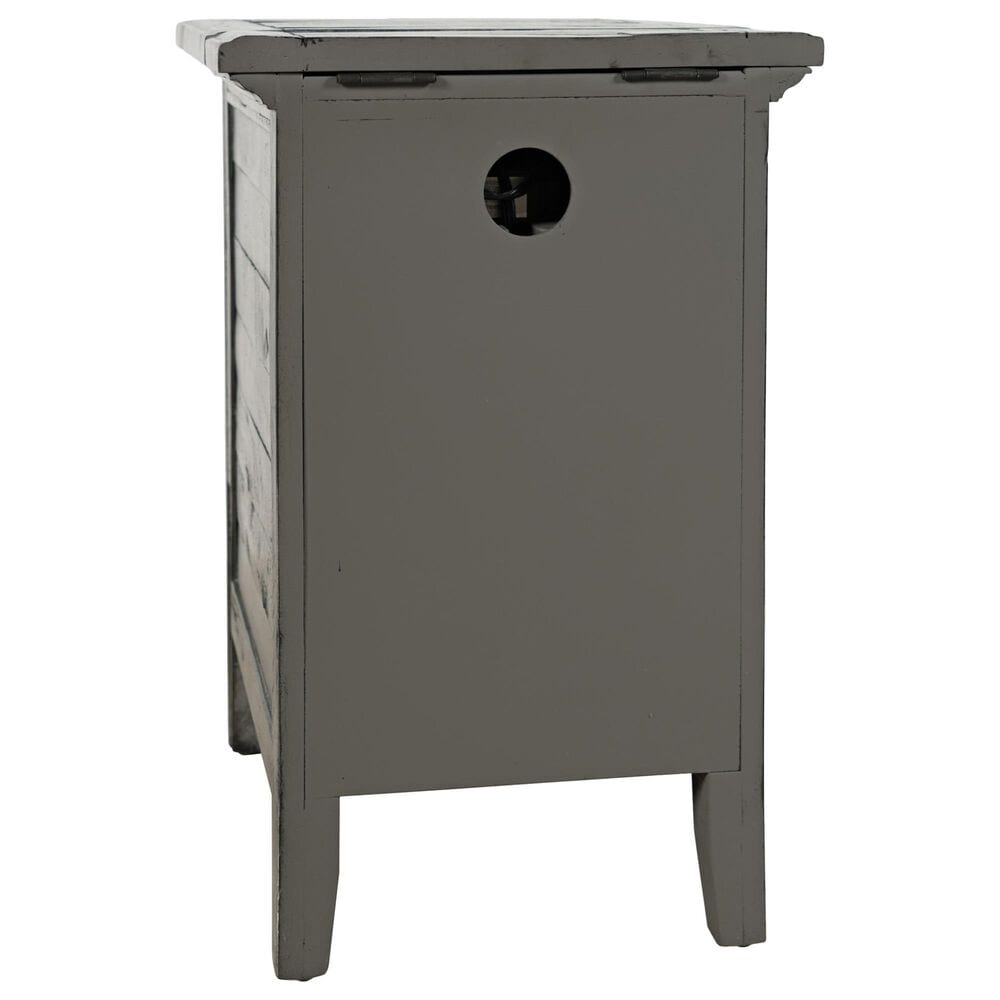 Waltham Rustic Shores Power Chairside Table in Charcoal, , large