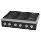Cafe 36" Natural Gas Rangetop with 6-Burner in Matte Black and Brushed Stainless, , large