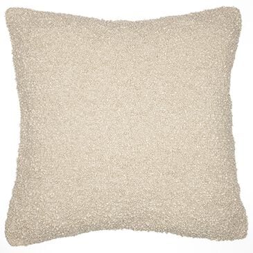 L.R. Home Boucle 18" x 18" Throw Pillow in White and Gray, , large