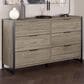 Bush Atria 6-Drawer Dresser in Modern Hickory and Black, , large