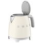 Smeg 3-Cup Stainless Steel Retro Style Mini Electric Kettle in Cream, , large